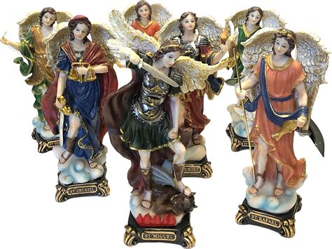 9 Inch Complete Set Of All 7 Archangels Statue Arcangeles