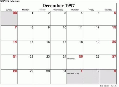 1997 Calendar Graphics Calendar Framed Calendar Calendar Template