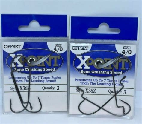 X Point Size Offset Worm Hooks Pcs Per Pack Ebay