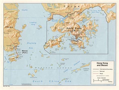 Karte Von Hong Kong Reliefkarte Karten Und