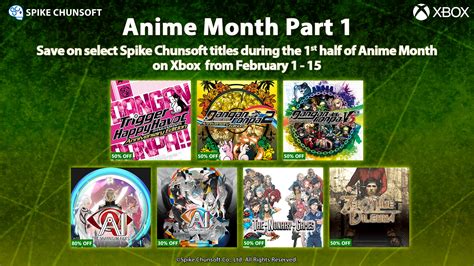 Xbox Anime Month Part 1 Sale Spike Chunsoft
