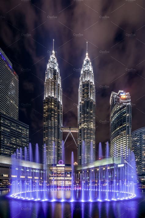 Petronas Twin Towers In Kuala Lumpur High Quality Architecture Stock