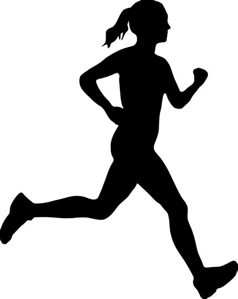 download woman running silhouette royalty free vector graphic running art running women