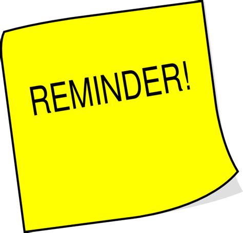 Clipart On Reminders