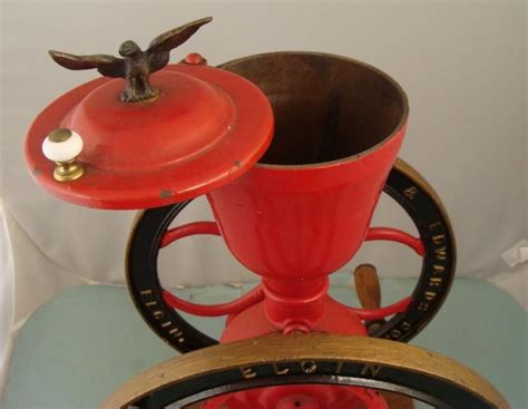 Antique Elgin National Coffee Mill Large Store Grinder