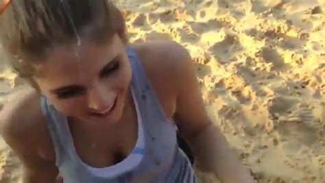 Cumshot At The Beach Compilation With A Wife Who Just Cant Get Enough