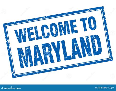 Welcome To Maryland Stamp Stock Vector Illustration Of Maryland