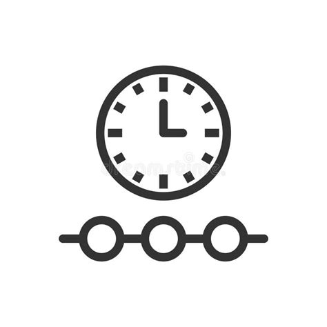 Timeline Icon On White Background Stock Vector Illustration Of