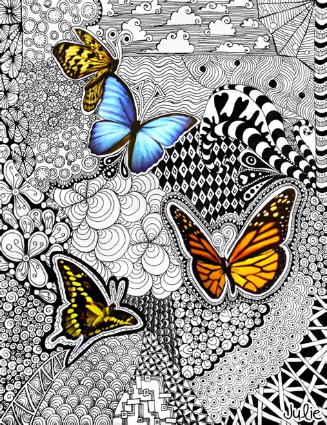 Zentangle Butterfly Viewing Gallery Tangle Art Zentangle Artwork