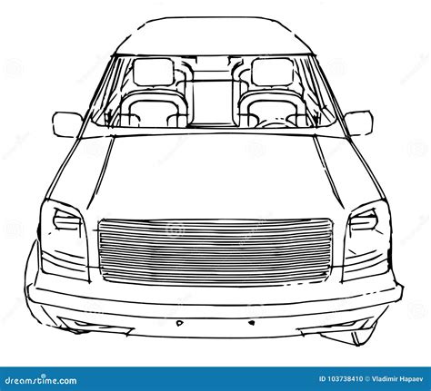 Suv Ar Outline Drawing Of A Hand Stock Illustration Illustration Of