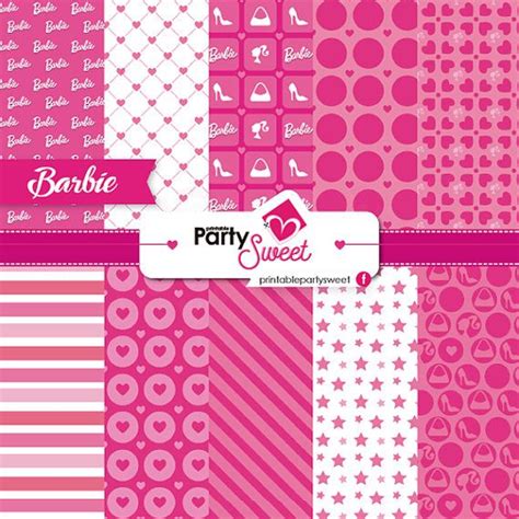 Barbie Digital Paper Digital Scrapbook Background Papers Digital Download Instantly Scrapbook
