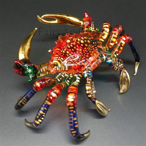 King Crab Rainbow Crab Colorful Crab Crab Figurine Crab Etsy