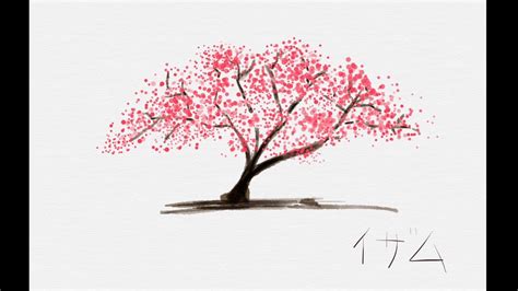 Japanese Cherry Blossom Tree Sketch Sakura Blooming D Screensaver