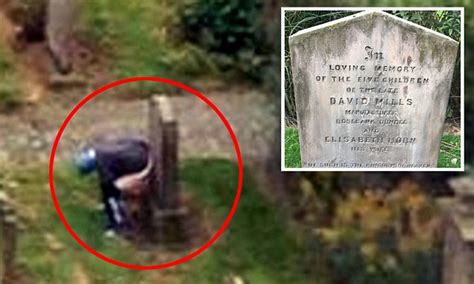 Dundee Man Is Caught On Camera Defecating On A Graves Headstone Daily Mail Online