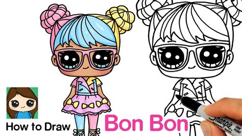 How To Draw Bon Bon Lol Surprise Dolls Cute Easy Drawings Doll