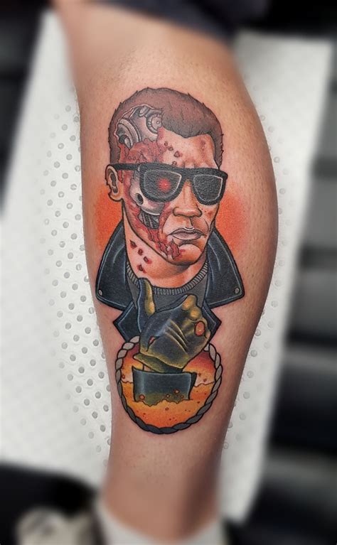 Terminator 2 Tattoo By Gooney Toons Tattoos Pop Culture Art Skull