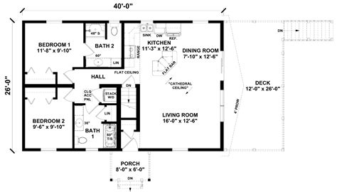 Ocoee | 1040 Square Foot Ranch Floor Plan