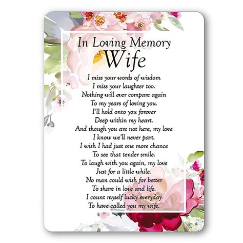 Widdop And Co Graveside Cards Memorial Wife Ty194