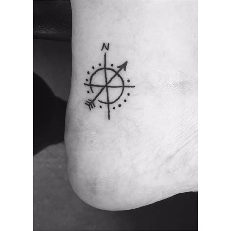 New Tattoo Compass Pointing Home ️ Simple Design Cool Tattoos For