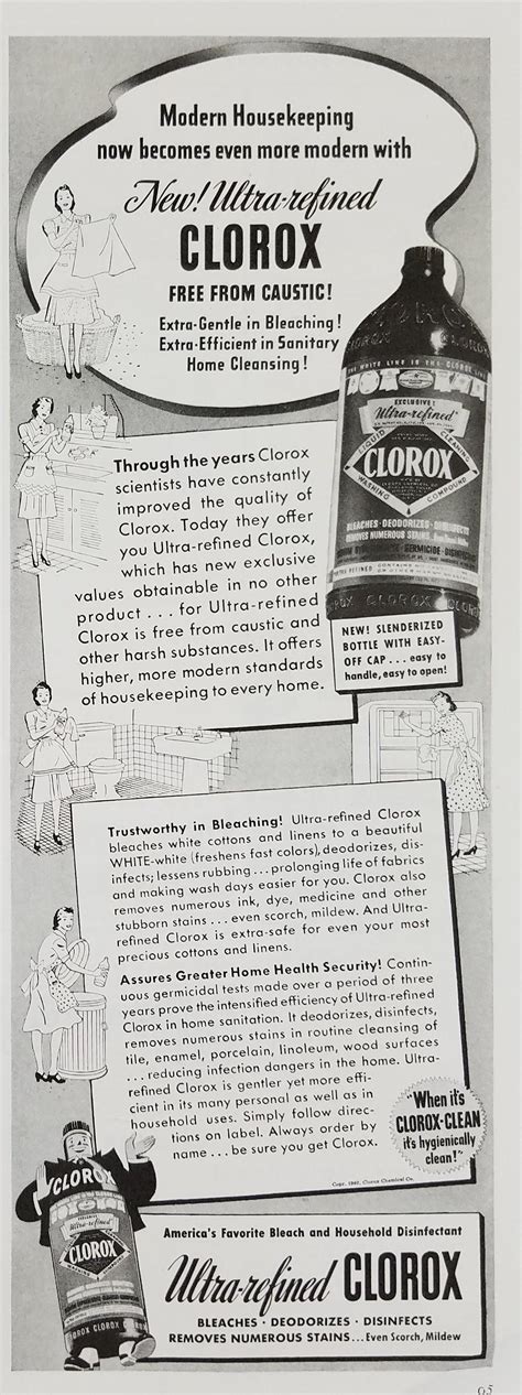 1940 Clorox Vintage Ad Clorox Vintage Ads Vintage