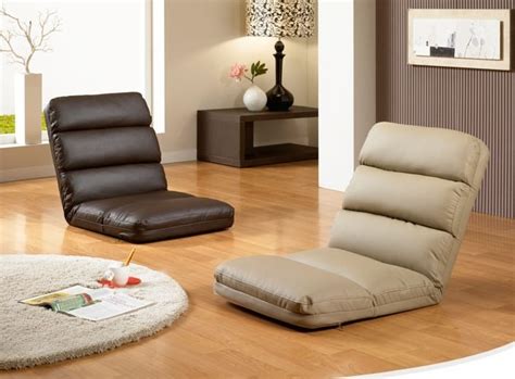 Muebles de asientos japoneses relajan el piso plegable de cuero silla