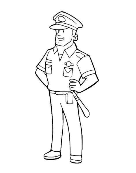 Drawing Police Officer 105397 Jobs Printable Coloring Pages