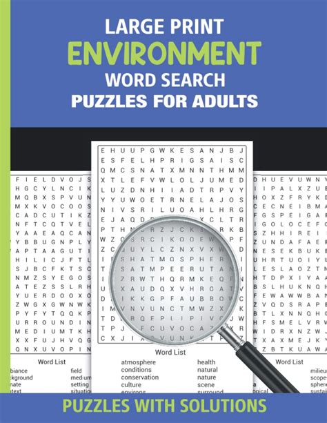 Buy Large Print Environment Word Search For Adults Puzzles With