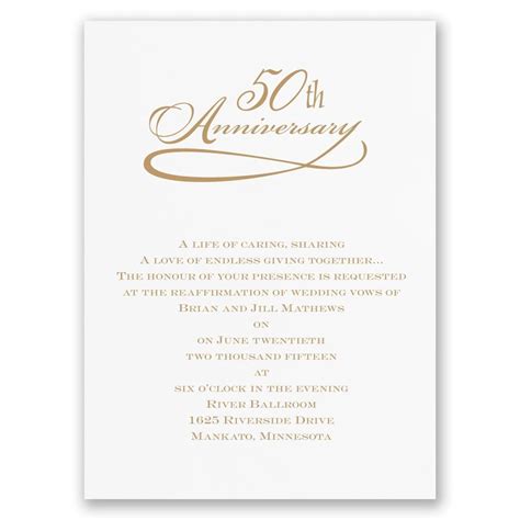 Classic 50th Anniversary Invitation | Invitations By Dawn