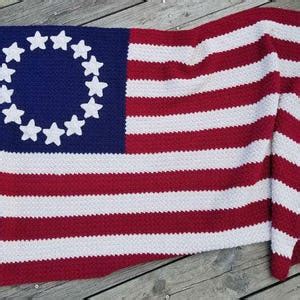 Crochet Old Glory American Flag Afghan PATTERN ONLY Independance Throw