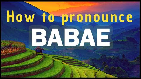 How To Pronounce Babae Tagalog Plus Youtube