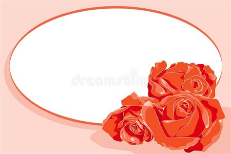 Scheda Del Biglietto Di S Valentino Con Le Rose Rosse Illustrazione Vettoriale Illustrazione