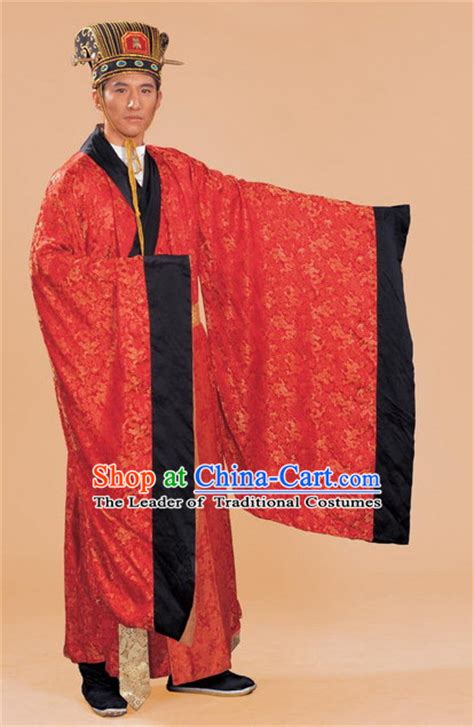 China Ancient Emperor Clothing And Hair Decoration Complete Set