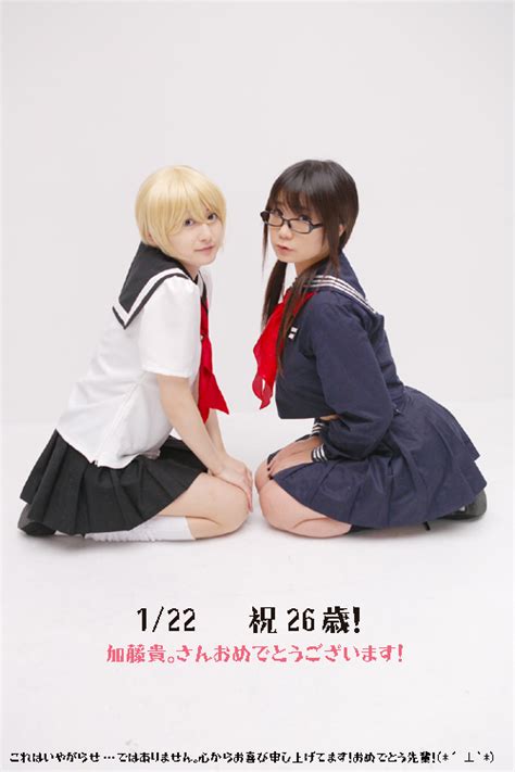 Safebooru 2girls 3 Asian Chocoball Cosplay Glasses Ichigo 100 Percent Multiple Girls Nishino