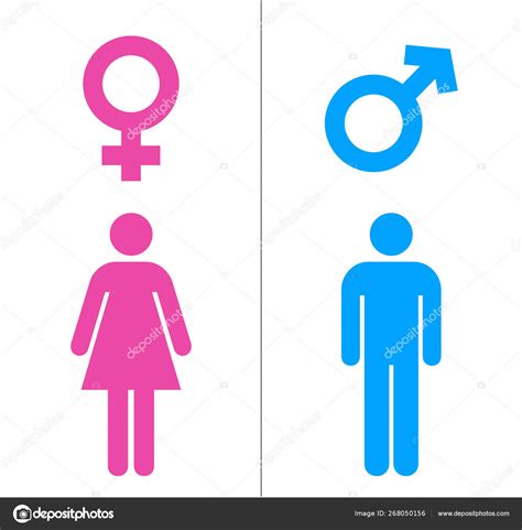 Male And Female Icons With Blue And Pink Color Gender Symbol Vector Illustration Stock Vector
