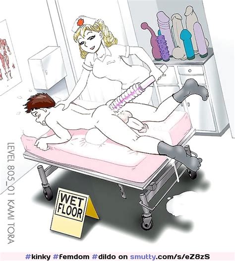 Femdom Dildo Cartoon Nurse Pegging Milking Cum