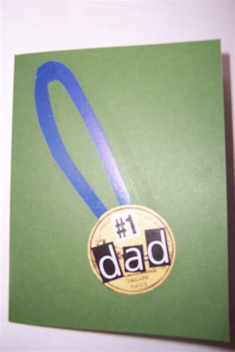 Add an optional piece of gray cardstock cut into a thing rectangle to the right side of the card. Kelly's Creations: Homemade Father's Day Card