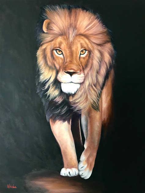 Lion Art Print African Safari Big Cat Giclee Reproduction High Etsy