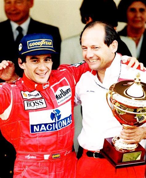 Ayrton Celebrating His Win In Monaco With Team Boss Ron Dennis F1