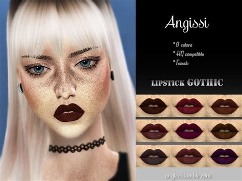 Angissis Lipstick Gothic Sims Sims 4 Sims 4 Cc Makeup