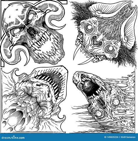Monsters Illustrazione Vettoriale Illustrazione Di Brutto 149835226