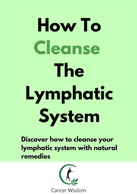 How To Cleanse The Lymphatic System E Book Cancer Wisdom Lymphatic