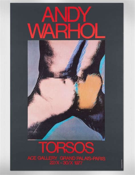 Andy Warhol Torsos 1977 Exhibition Poster Popart Warhol Exhibition Poster Andy Warhol Art