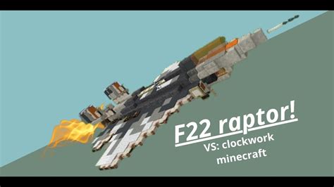 Funcional F22 Raptor Valkyrien Skies Clockwork On Minecraft Youtube