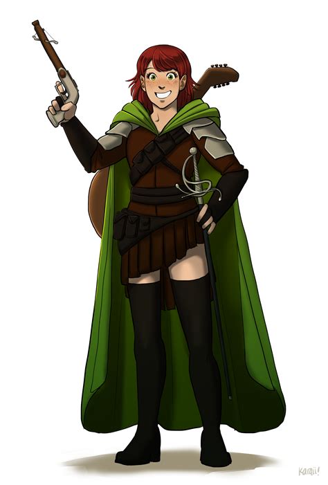 [Art] Althaea, the first D&D Character I ever created, drawn by a friend of mine : DnD