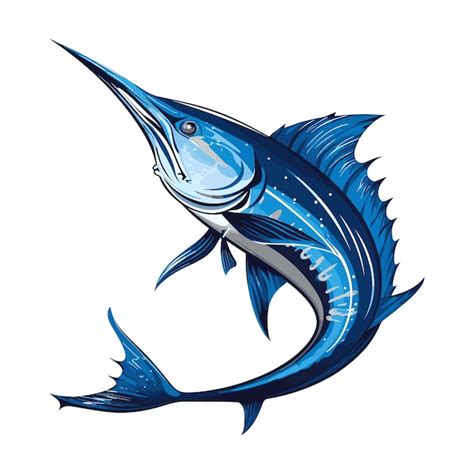 Premium Vector Blue Marlin Fish Vector Illustration