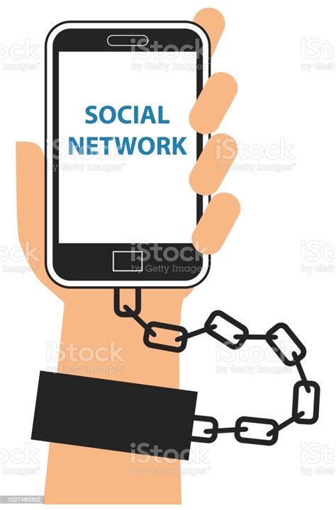 Social Network Addiction Vector Icon Stock Illustration Download