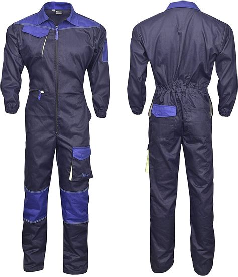Norman Royal Blue Mens Work Wear Overalls Boiler Suit Coveralls