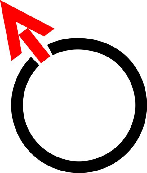 Vector Illustration Of Male Sex Gender Mars Symbol Circle Clipart