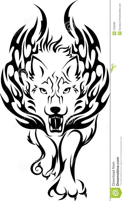 Lobo De Fuego Ilustración Del Vector Ilustración De Head 7262696