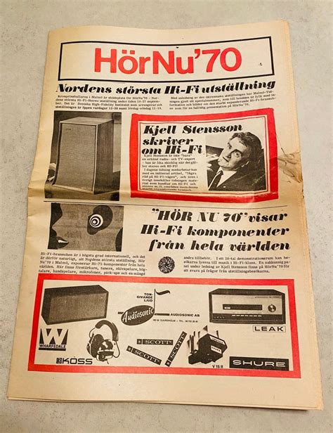 Hörnu 70 Hifi Tidning Från 1970 Köp På Tradera 622656490